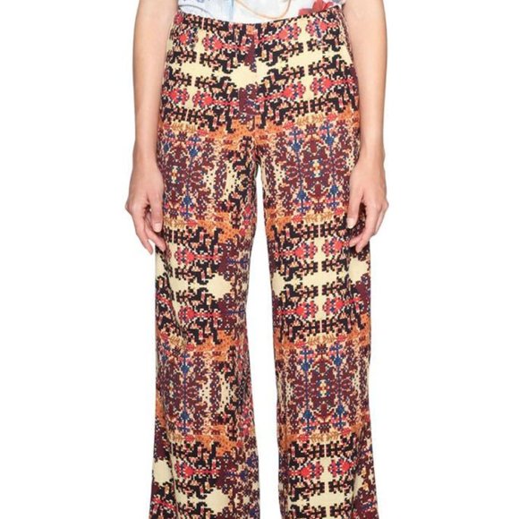 Desigual Womens Printed wide leg pants NWT